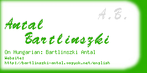 antal bartlinszki business card